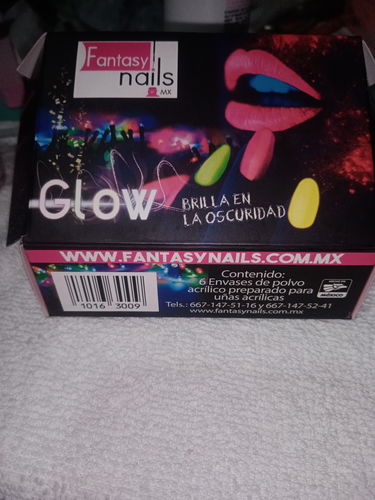 Customer photo review of Acrílico Colección Glow 6 pzas Fantasy Nails