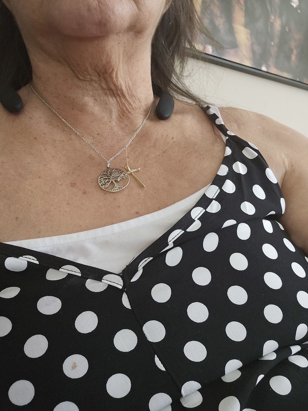 Customer photo review of Tree of Life Necklace