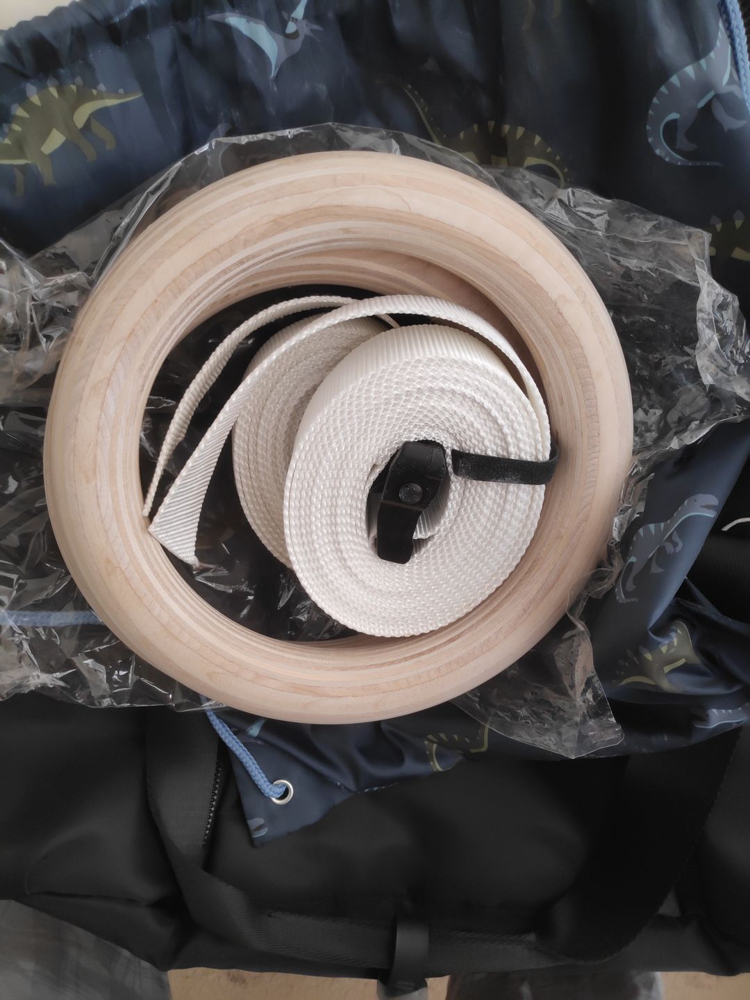 Customer photo review of Wooden Gymnastic Rings Set