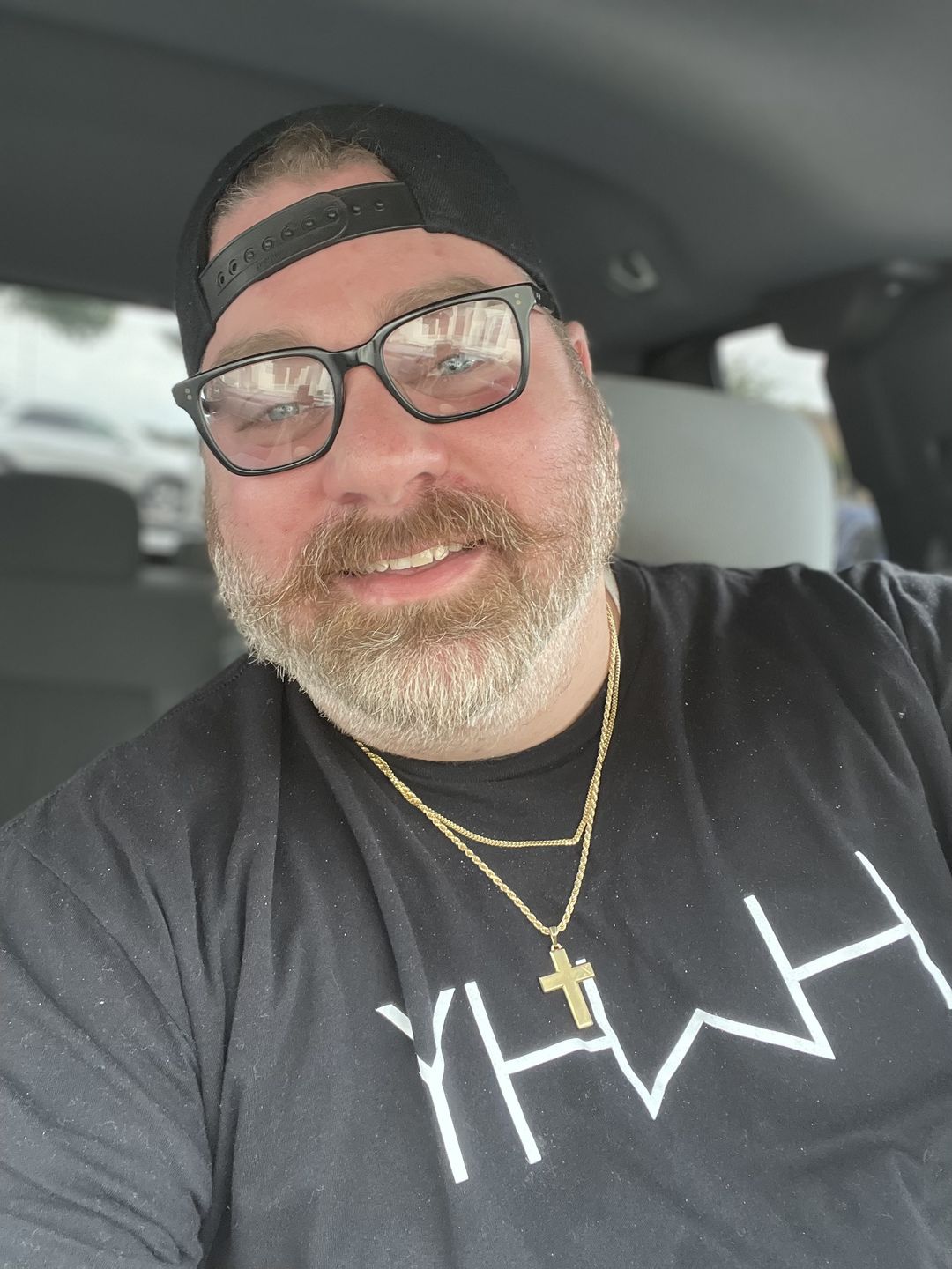 Customer photo review of YHWH  Swoop Tee (Black)