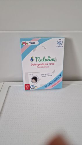 Customer photo review of Eco-Tiras de Detergente 40 lavados Natulim