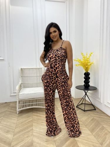 Customer photo review of Leopard Cami Jumpsuit