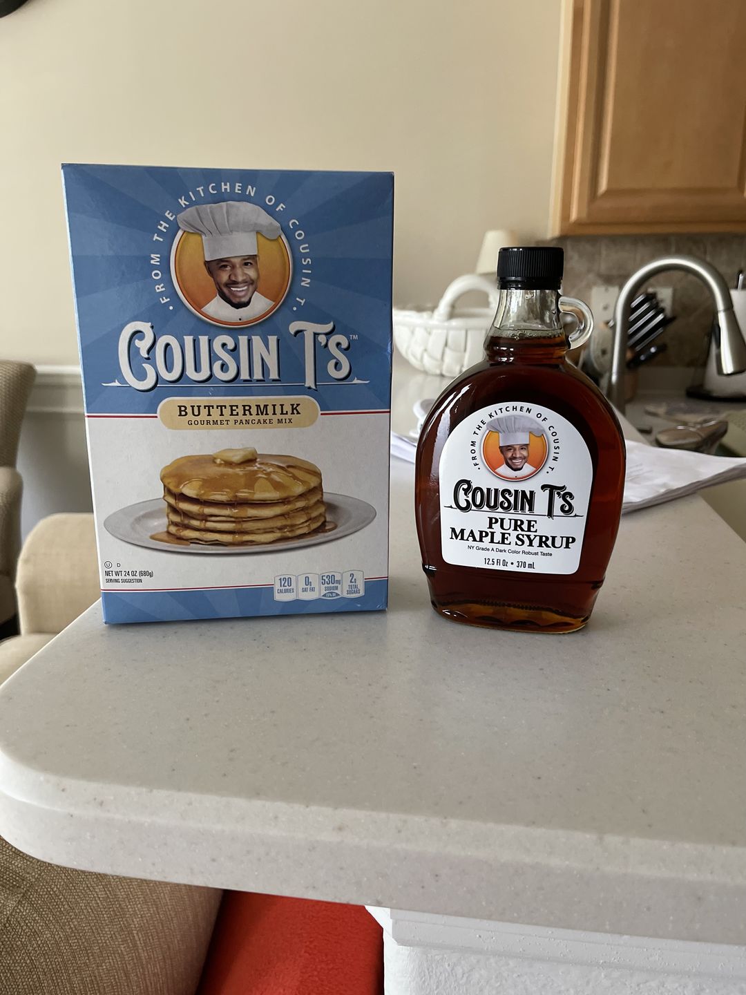 Customer photo review of Cousin T's Maple Syrup & Pancake Mix Bundle