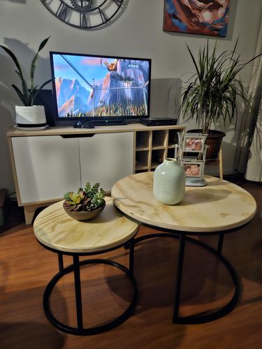 Customer photo review of Mesa de centro circular nido MIMA Negro