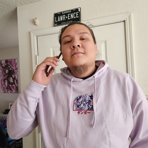 Customer photo review of Trouble Trio Embroidered Hoodie