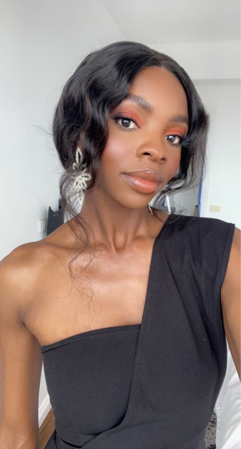 Customer photo review of Wear Go Body Wave Wig Pre-plucked Glueless Human Hair Wigs Pre-Cut Lace Wig Beginner Friendly