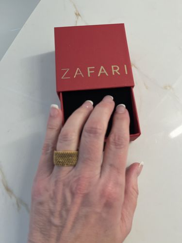 Customer photo review of Dazzling Square Zirconia Encrusted Ring