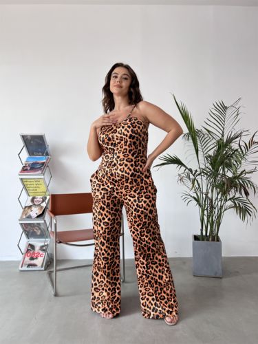 Customer photo review of Leopard Cami Jumpsuit
