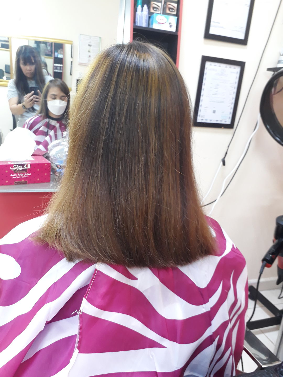 Customer photo review of Salvatore Blue Gold System Tanino Hair Restructuring Treatment Kit 2x1L