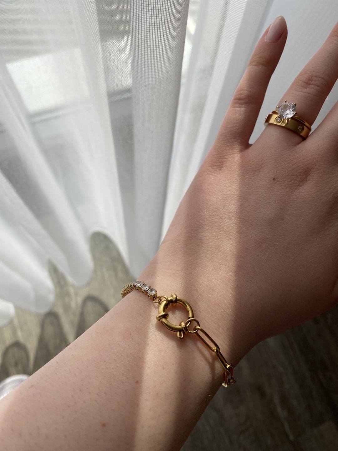Customer photo review of Tennis Chain Armband | 18K vergoldet