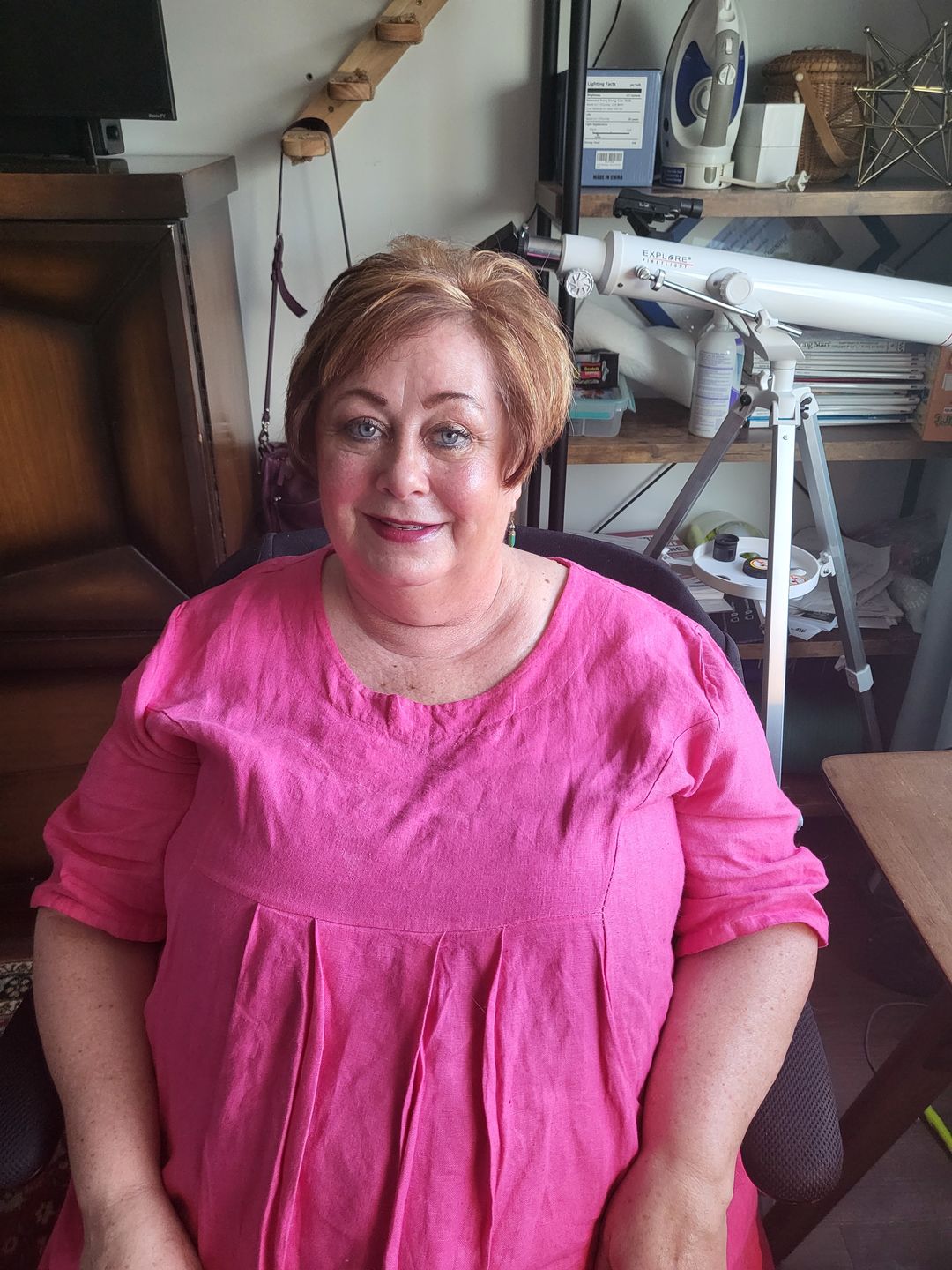 Customer photo review of Heavy Linen Quirky Tunic Short Sleeve - 9457
