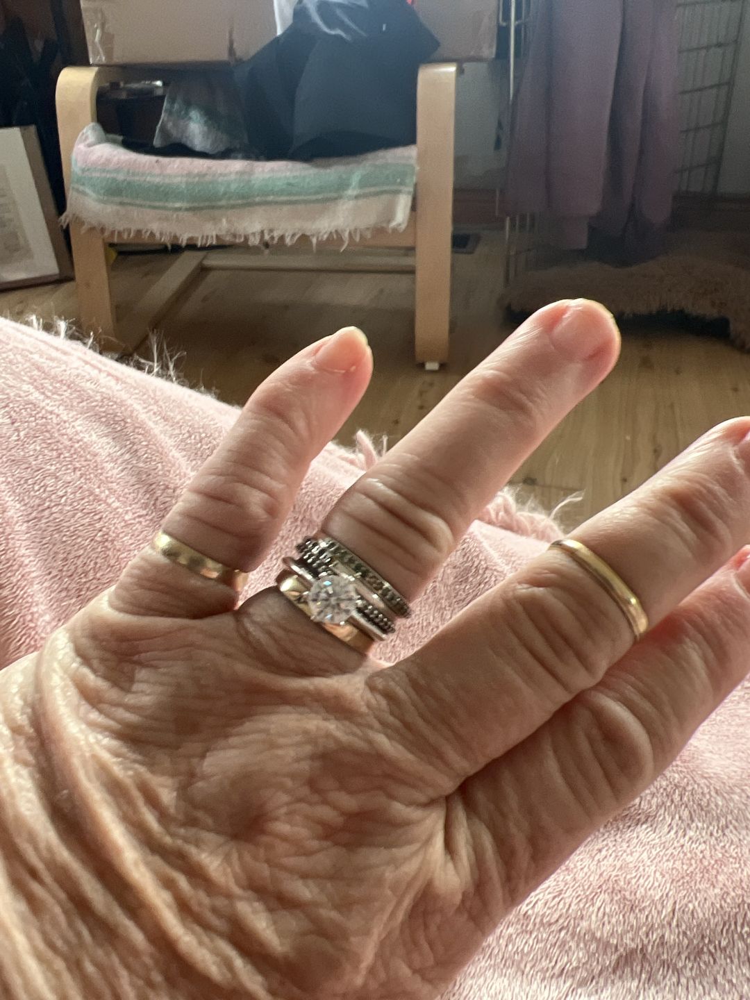 Customer photo review of Classic Solitaire Moissanite Six-Prong Sterling Silver Ring