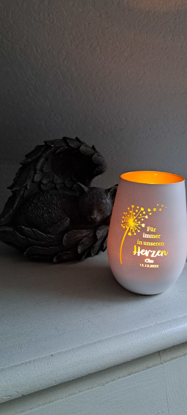 Customer photo review of Für immer im Herzen - Individuelles Trauerlicht