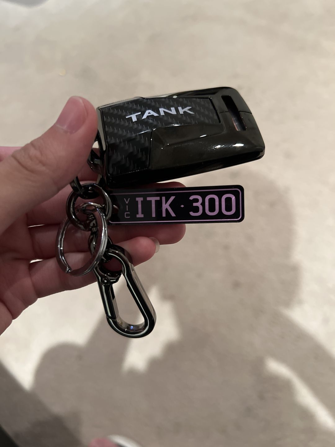 Customer photo review of VIC Classic Licence Plate Custom Keychain