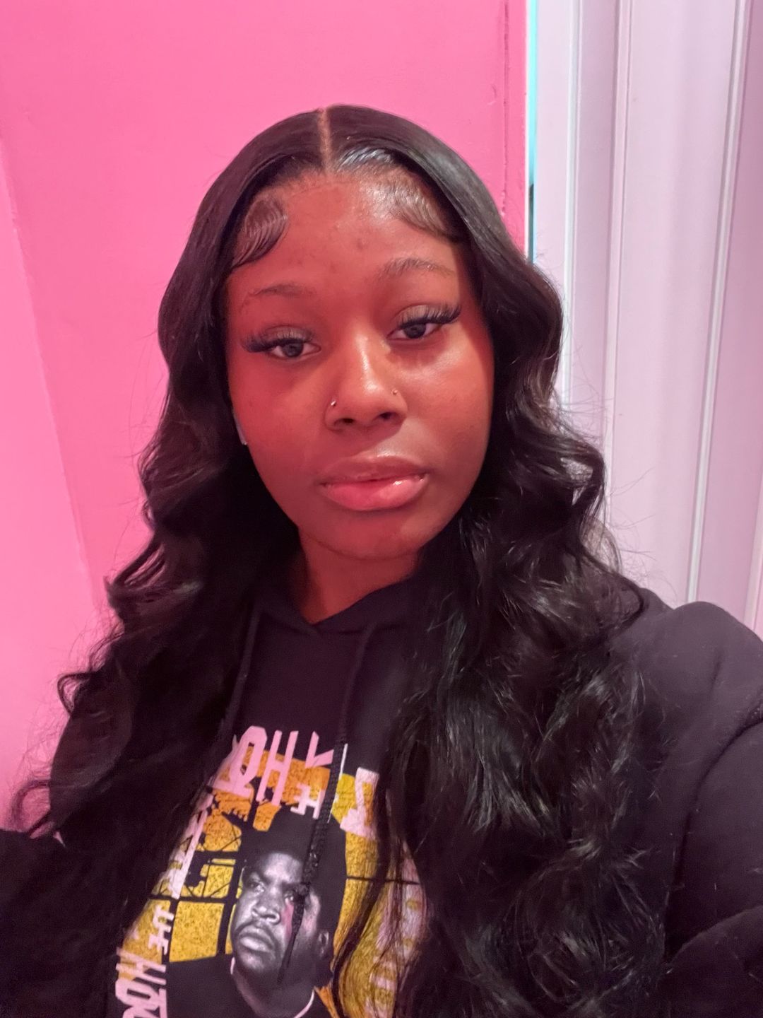 Customer photo review of Wear Go Body Wave Wig Pre-plucked Glueless Human Hair Wigs Pre-Cut Lace Wig Beginner Friendly