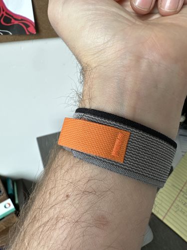 Customer photo review of Trail Loop Apple Watchband