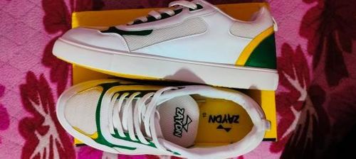 Customer photo review of KYGO White Green Yellow Men's color block sneaker