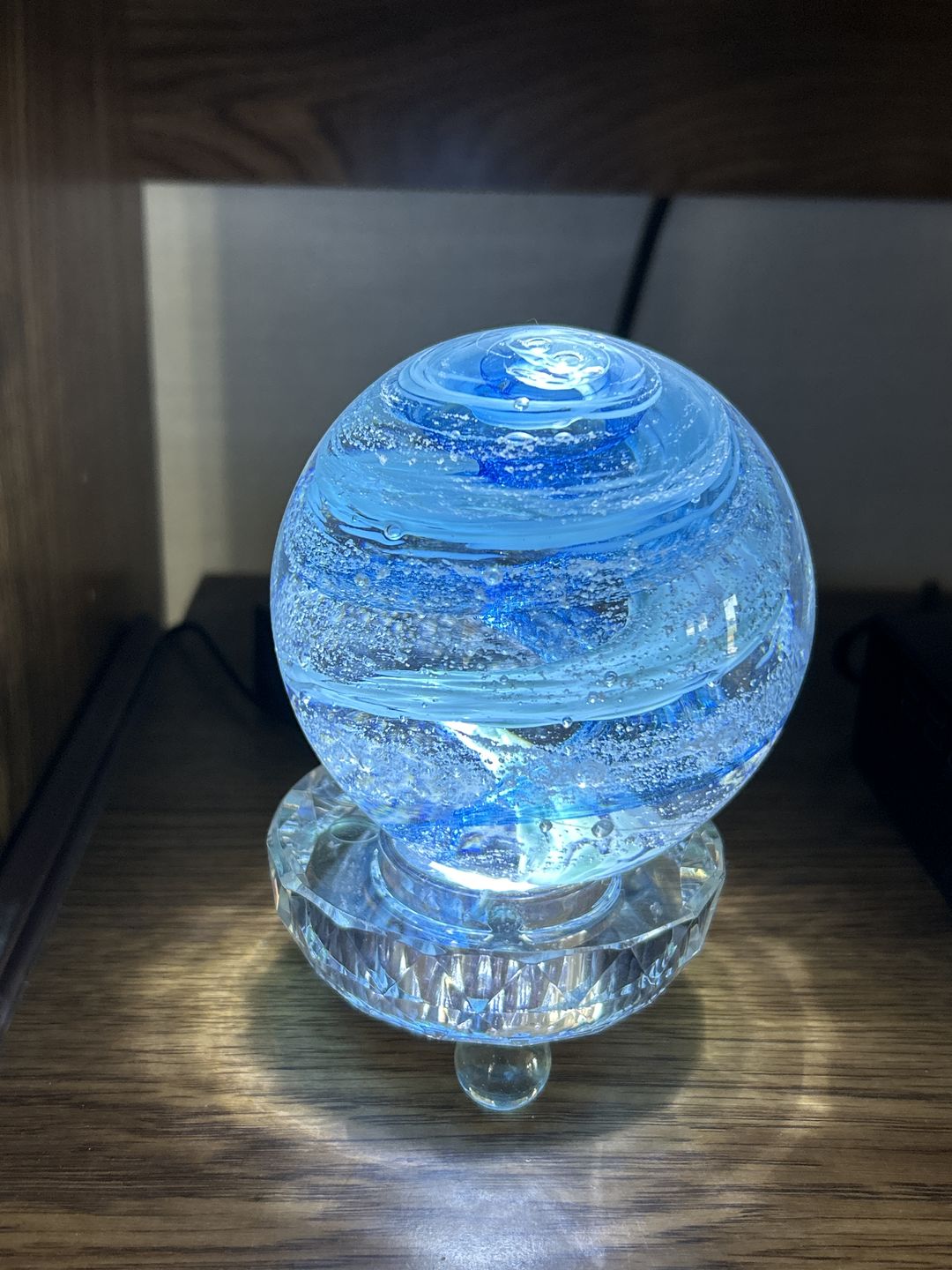 Customer photo review of Tranquil Swirl Paperweight with Cremation Ash
