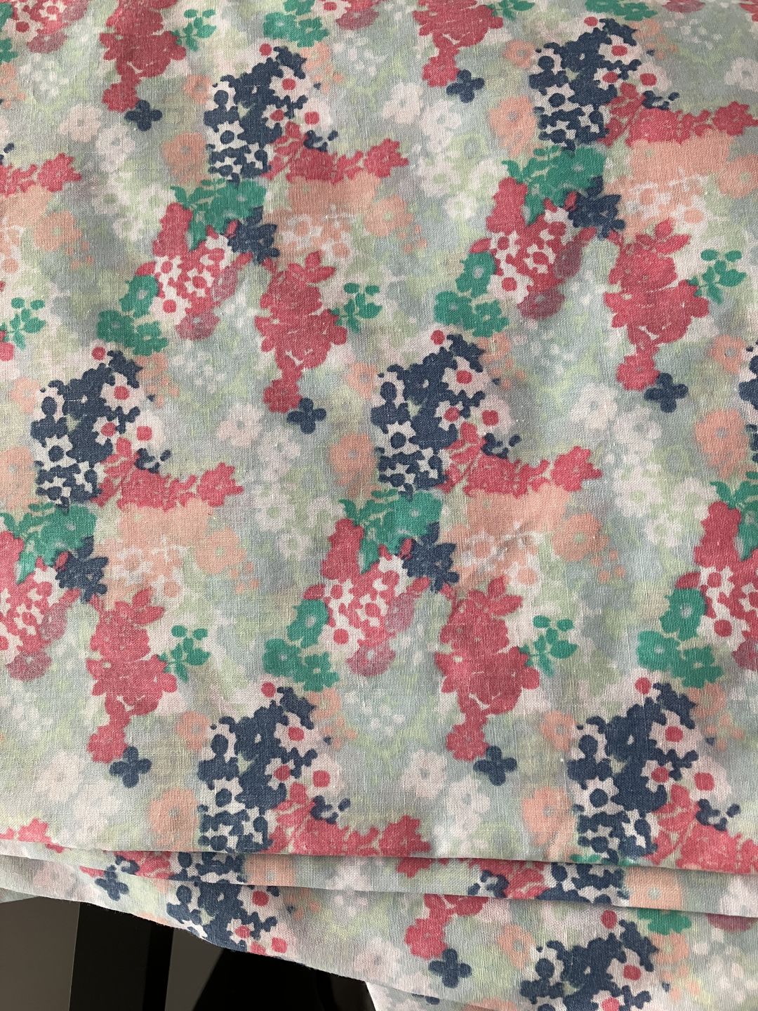 Customer photo review of Fresh Floral on Mint Polycotton Fabric