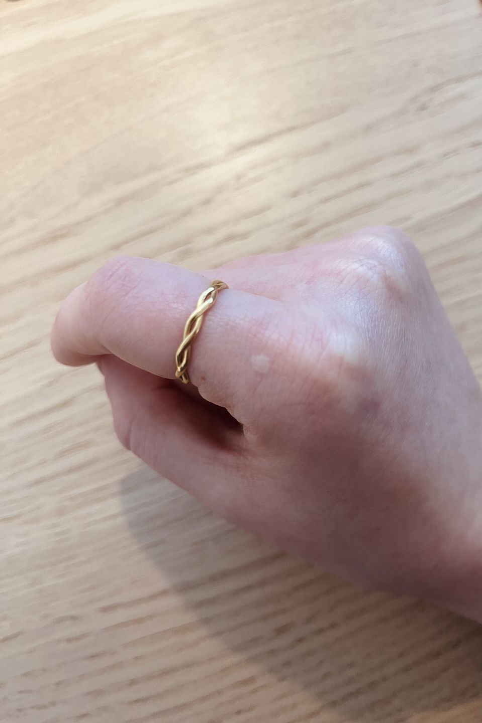 Customer photo review of Braided Ring - Gold