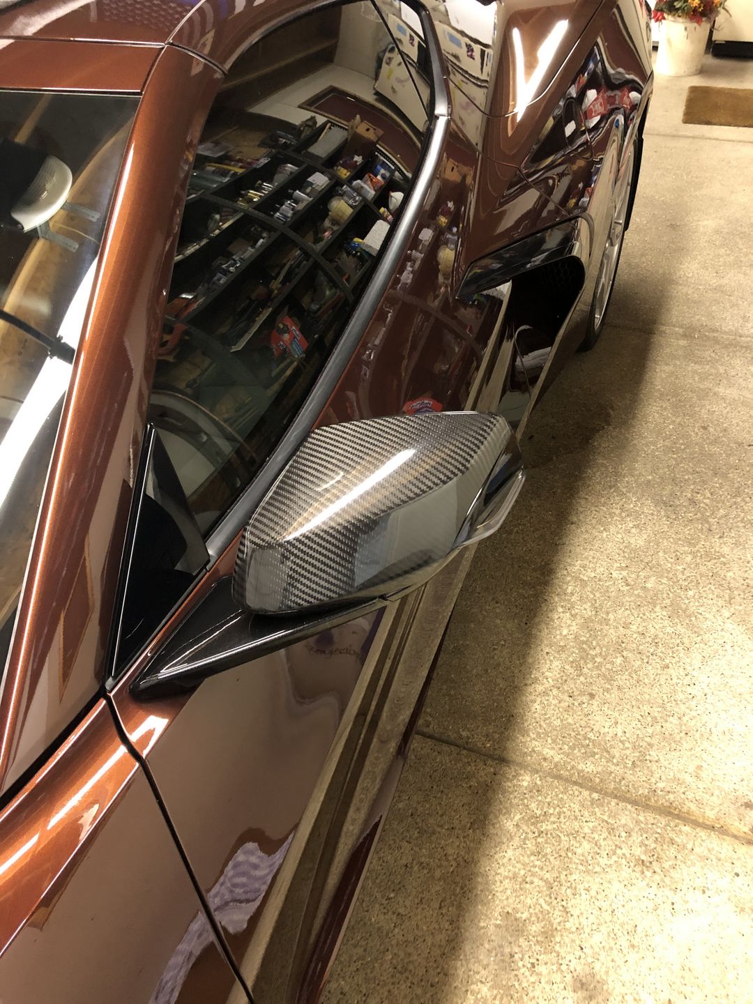 Customer photo review of Corvette C8 Carbon Fiber Mirror Covers
