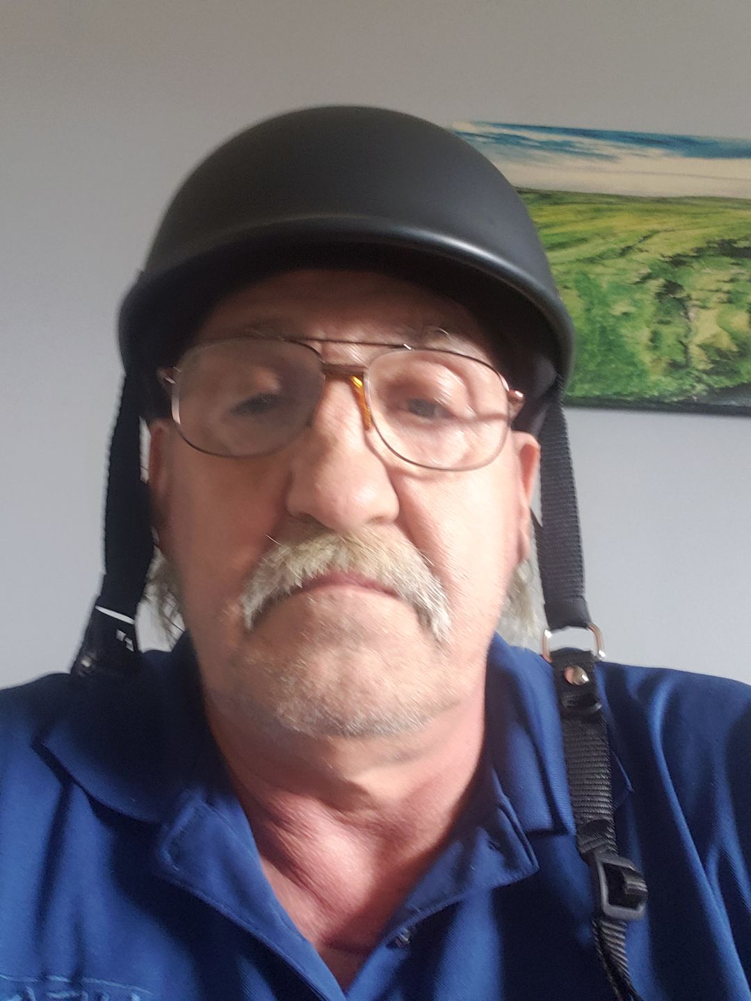 Customer photo review of Smallest SOA Half Helmet - Matte Black