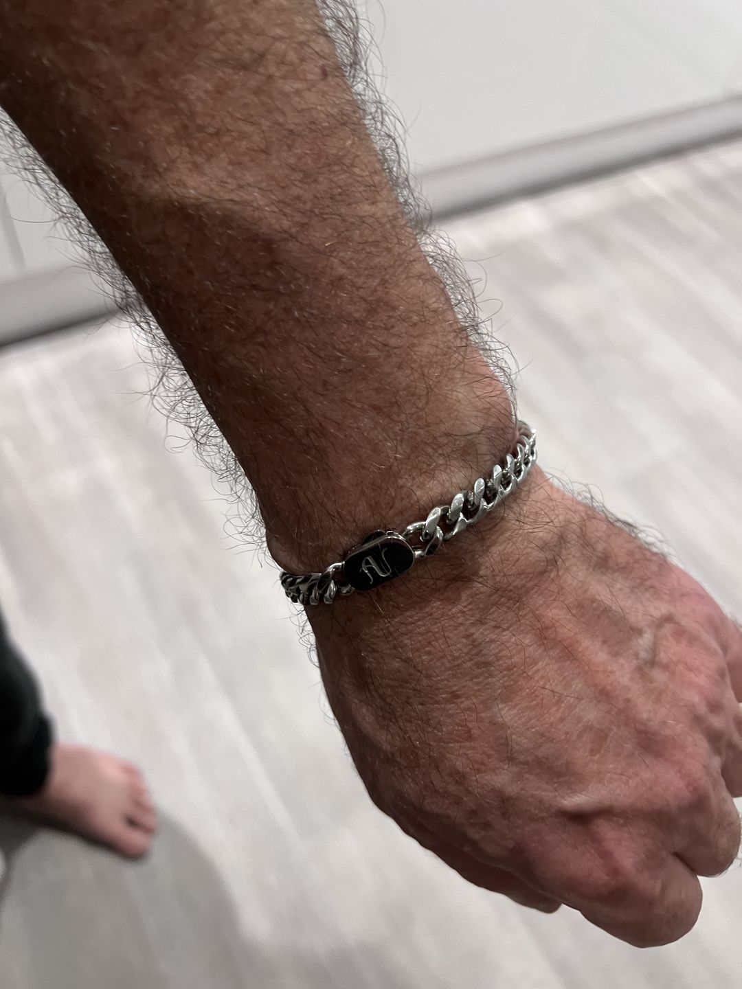 Customer photo review of Silver Cuban Bracelet - 8 mm