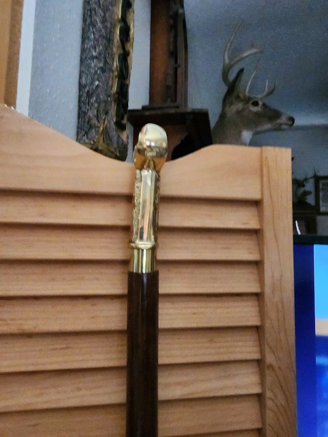 Customer photo review of Victorian Brass Handmade Wooden Shaft Cane