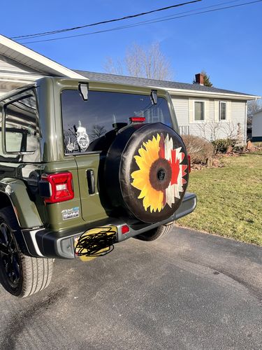 Customer photo review of Sunflower + Half American Flag