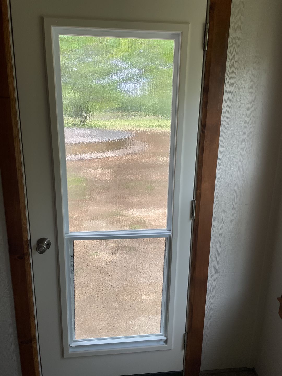 Customer photo review of Venting 1 Lite Glass and Frame Kit (Full Lite 24" x 66" Frame Size)