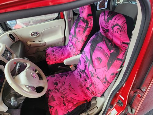 Customer photo review of Sexy Juri Face Ahegao Car Seat Covers Custom Car Interior Accessories