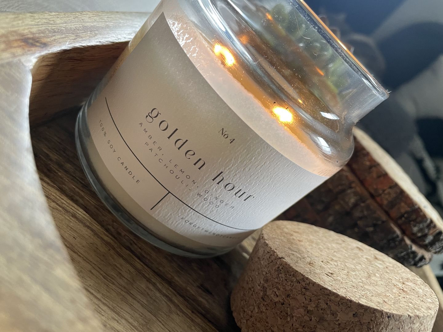 Customer photo review of Golden Hour 22 oz Glass Candle