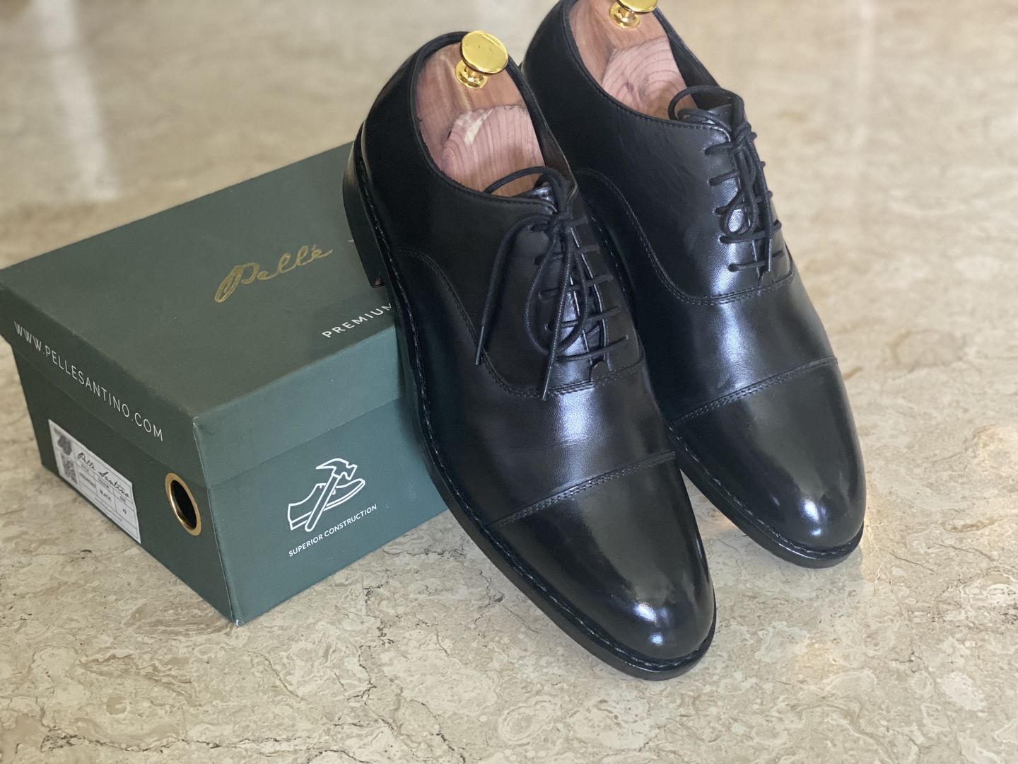 Customer photo review of Goodyear Welted - Cap Toe Oxfords - Black