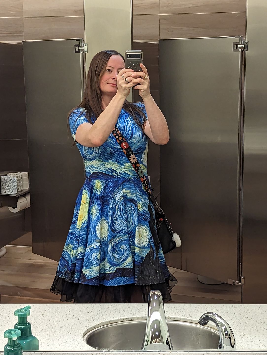 Customer photo review of Van Gogh The Starry Night Print Dress