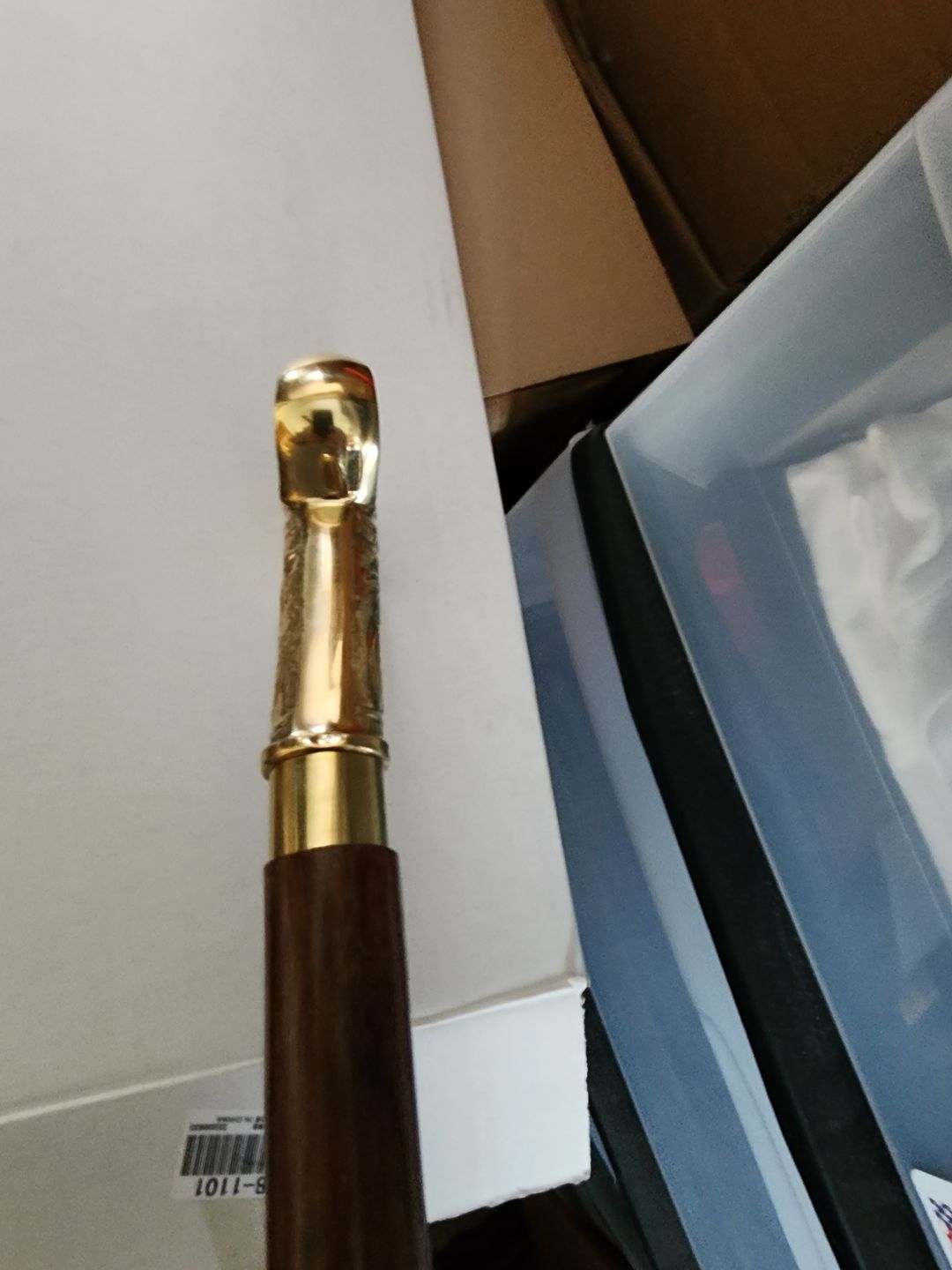 Customer photo review of Victorian Brass Handmade Wooden Shaft Cane