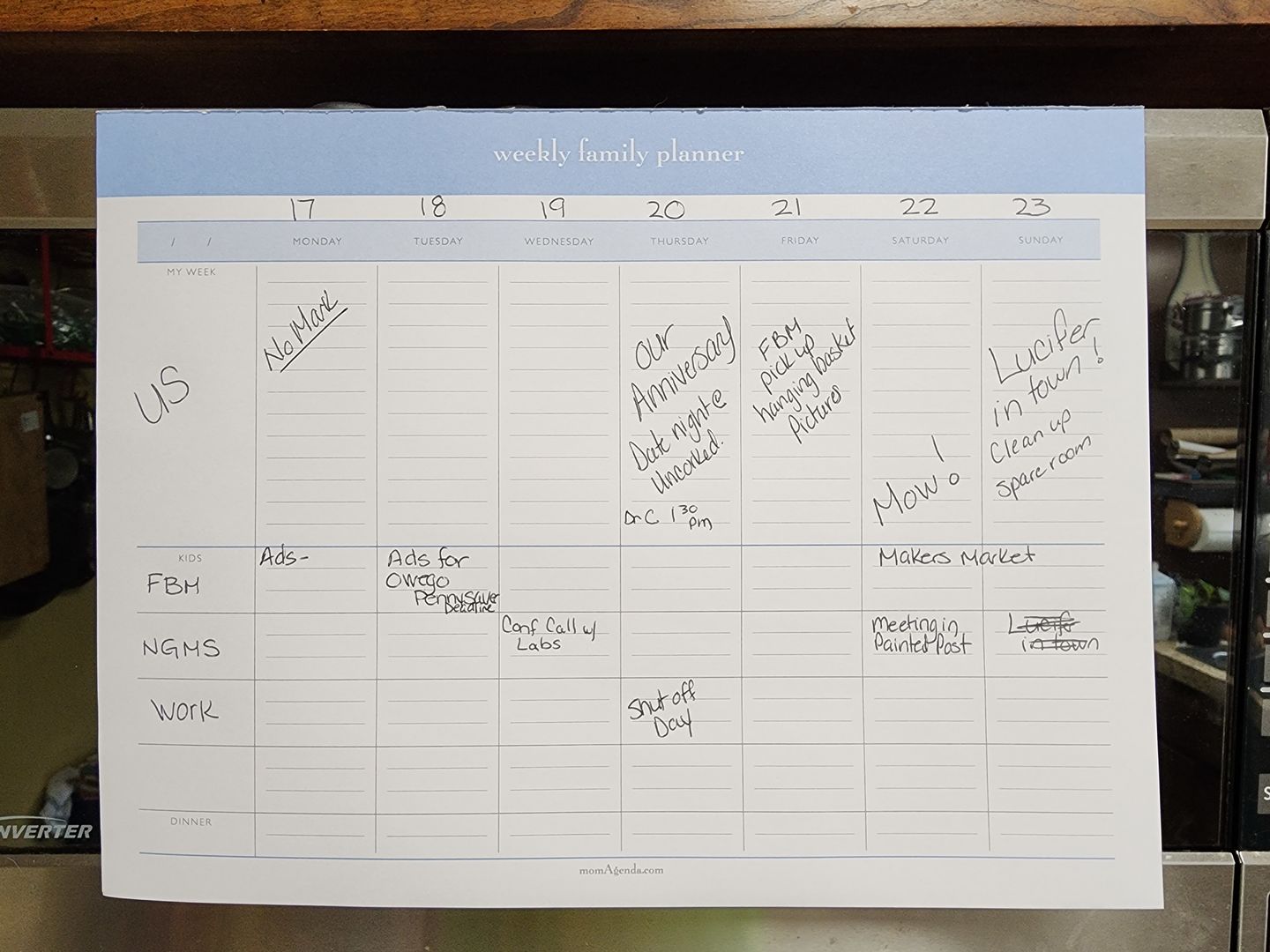 Customer photo review of Weekly Family Planner Pad