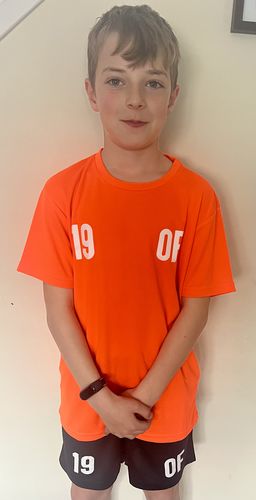 Customer photo review of Personalised Glory Initial & Number Back Poly Tee  (MRK X)