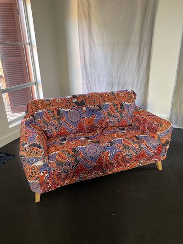 Customer photo review of Australian Animals Pattern Print Sofa Slipcover