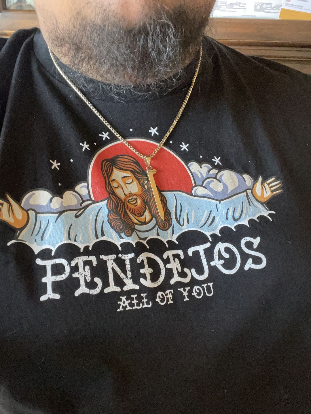 Customer photo review of Premium Pendejos, All Of You Old School OG T-shirt