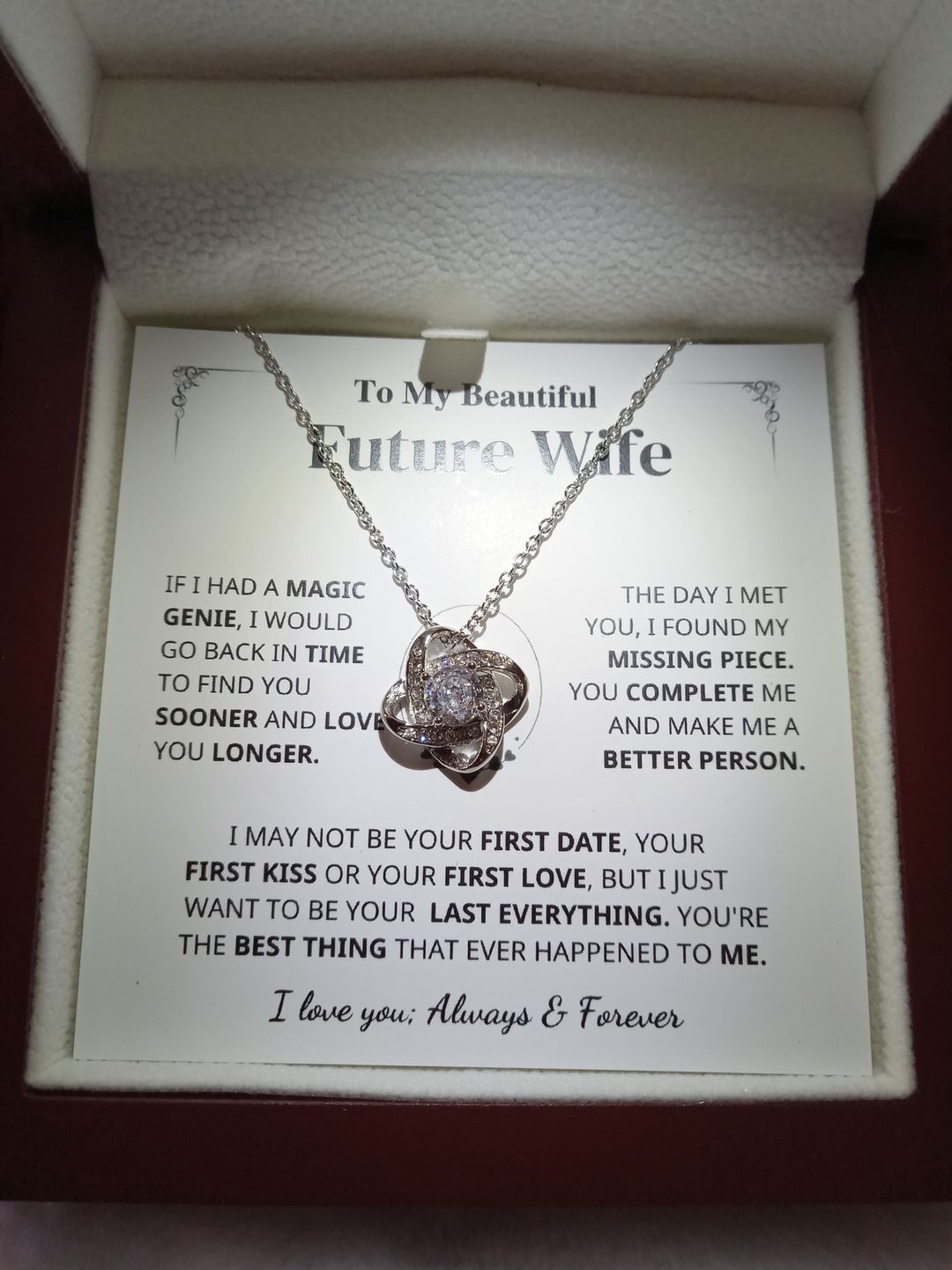 Customer photo review of Future Wife Gift- My Last Everything