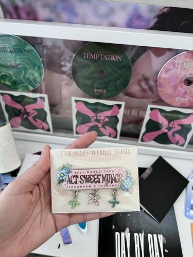 Customer photo review of TXT 2023 World Tour Enamel Pins
