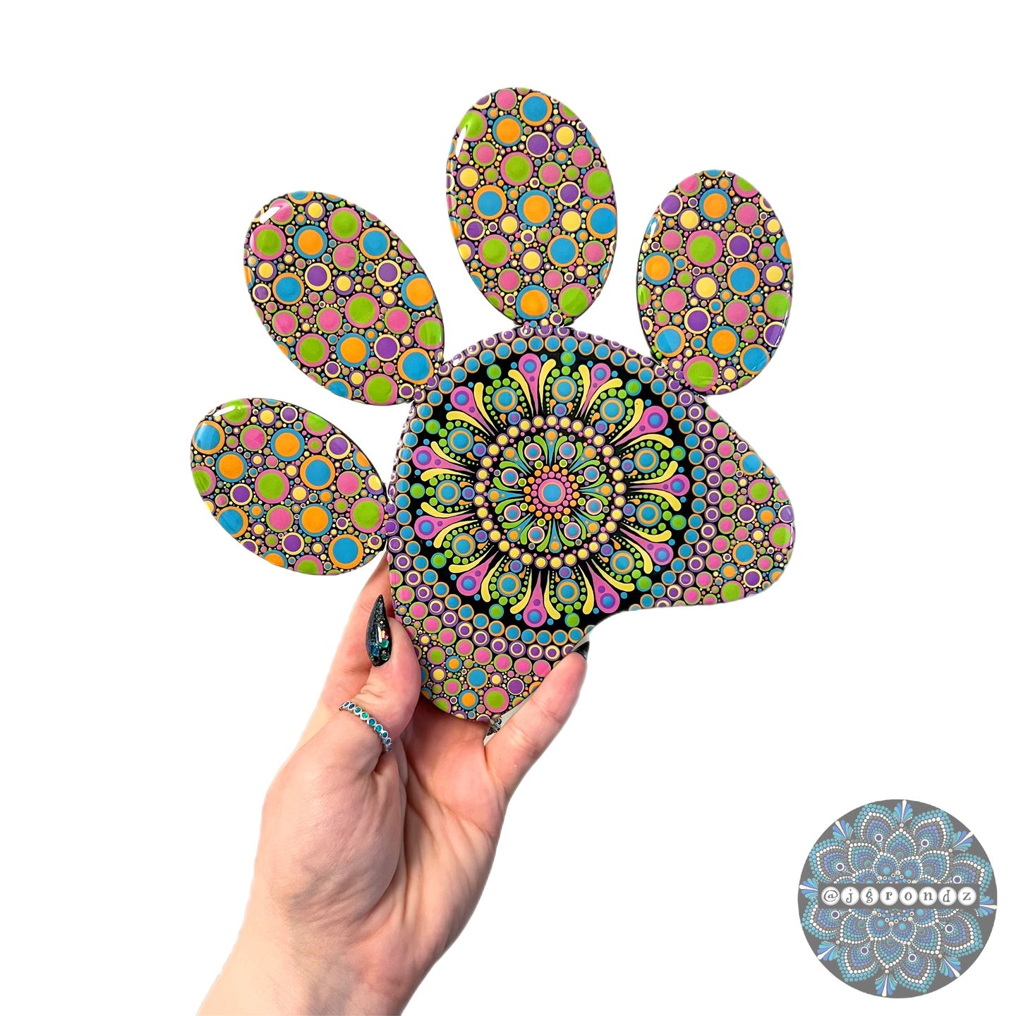 Customer photo review of Unfinished Wood Paw Print Shape - Pet Craft - up to 36"