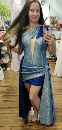 Customer photo review of Royal Blue Metallic Lurex