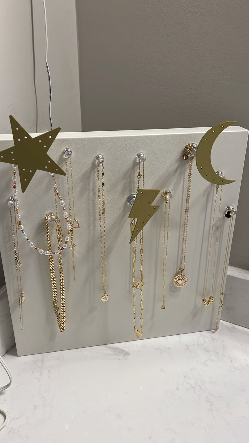 Customer photo review of Wall Jewelry Organizer - Large Magnetic Board