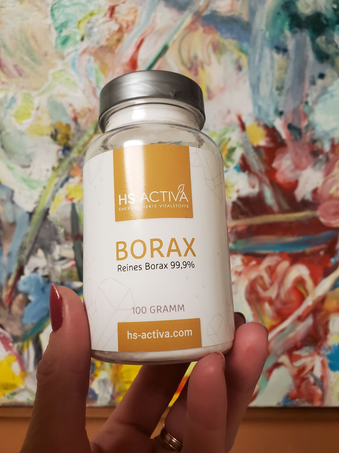 Customer photo review of Borax I Pharmazeutische Reinheit 99,9% I 100 Gramm
