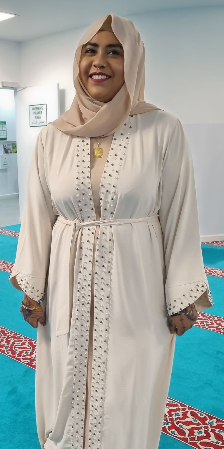 Customer photo review of Amirah Pearl Abaya - Cream