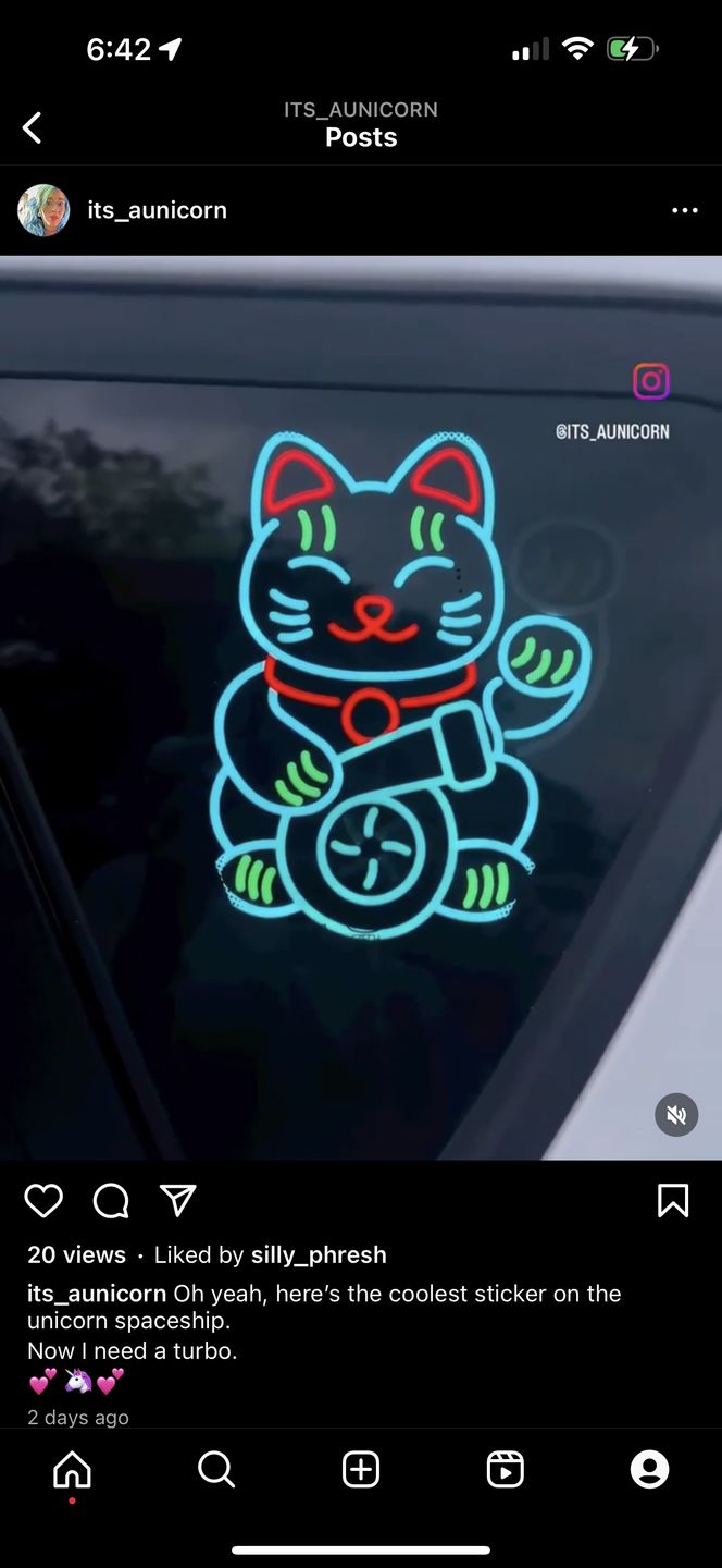 Customer photo review of Lucky Cat USB Electric Sticker