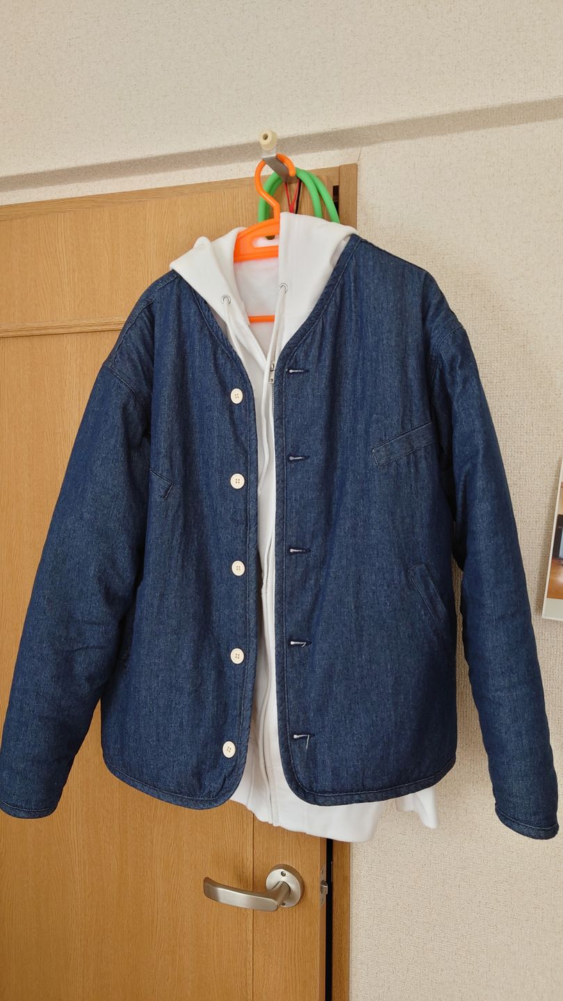 Customer photo review of 裏キルティング　中綿ライナーデニムジャケット