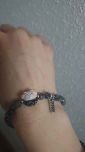 Customer photo review of Bracelet Maneki Neko - Perles