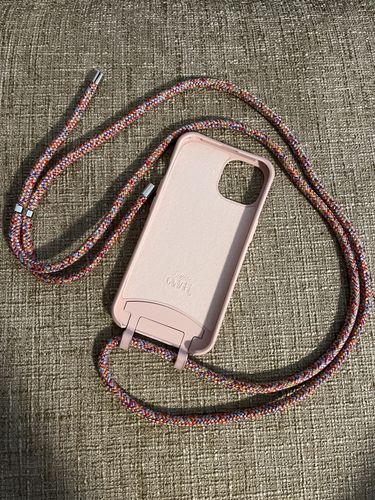 Customer photo review of iPhone 13 - Wildhearts Silicone Happy Colors Cord Case